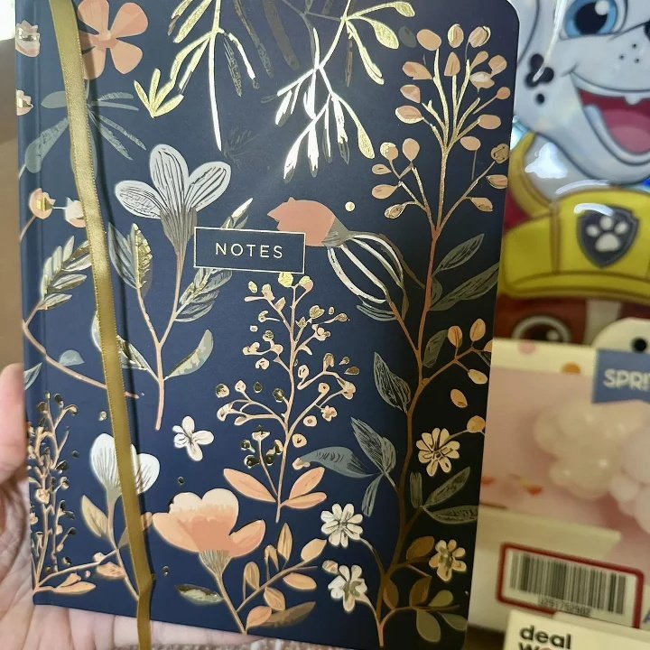 Floral Hardcover Journal – Yellow Ribbon Bookmark - Image 4