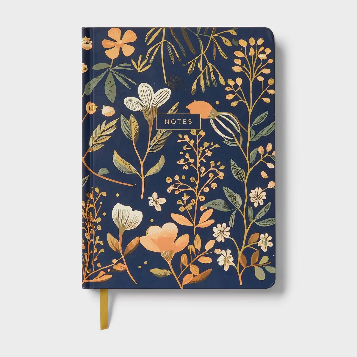Floral Hardcover Journal – Yellow Ribbon Bookmark
