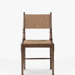 Fayth Dining Chair Color Antique Walnut and Natural