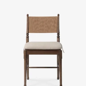 Fayth Dining Chair Color Antique Walnut and Dune